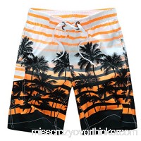 Aivtalk Men Premium Soft Color Block Oversized Swim Suit Swim Pant Shorts Swim Trunk Orange XXL B07B22P5QH